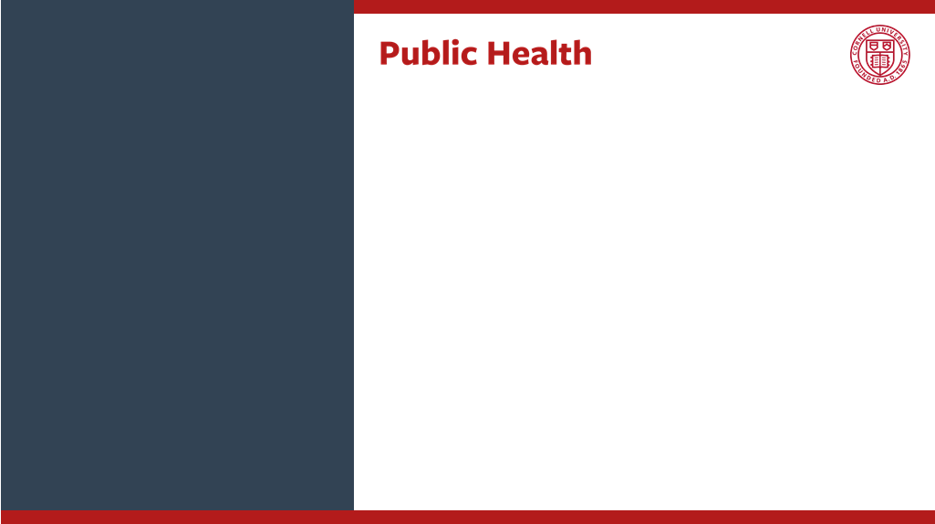title slide of the Cornell Public Health PowerPoint template